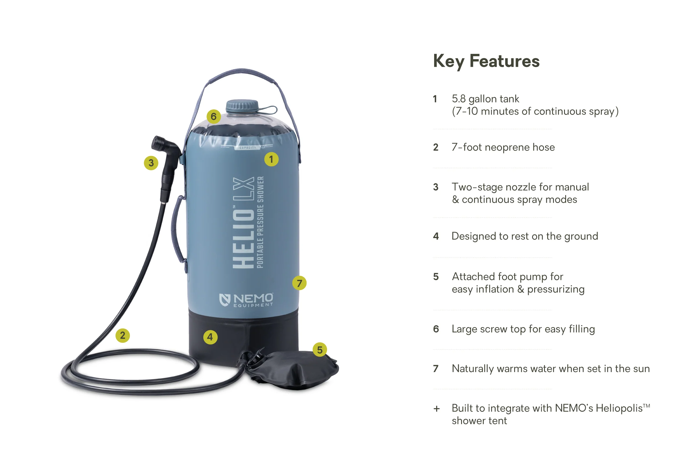 Helio™ LX Portable Pressure Shower - Image 11