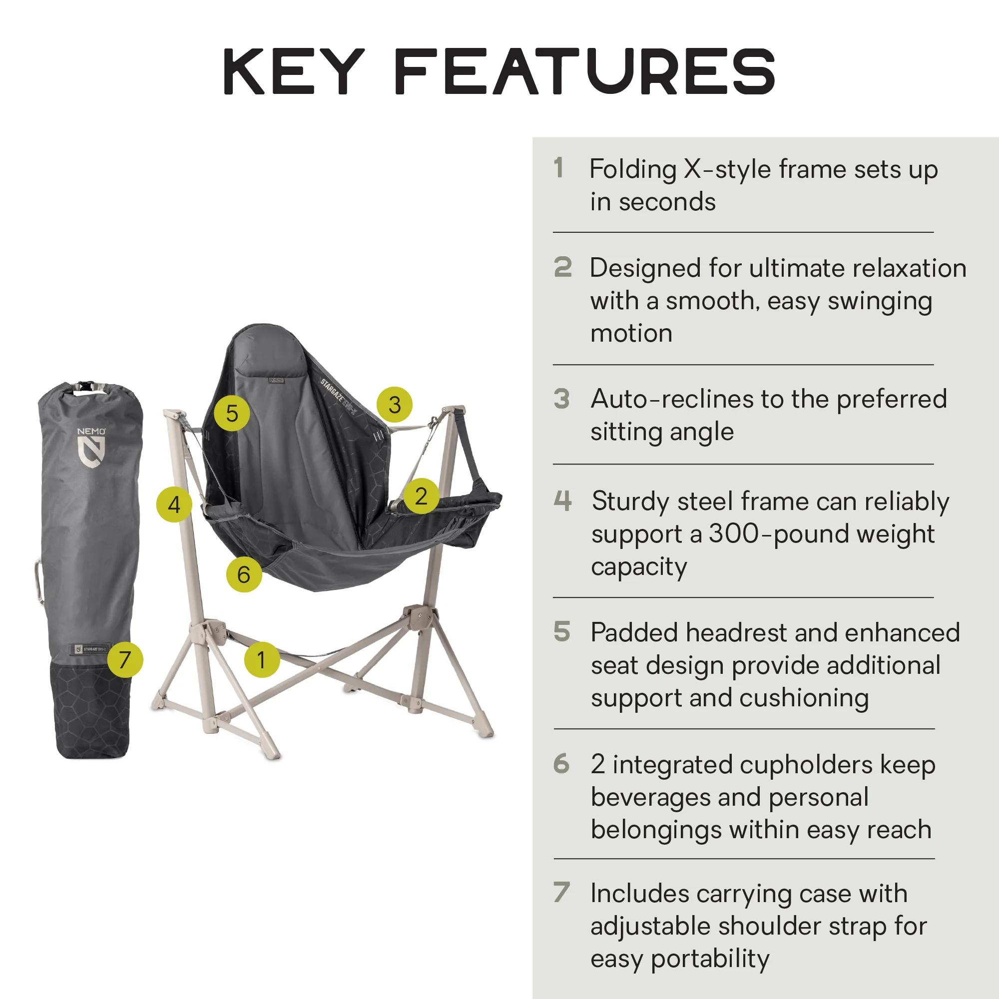 Stargaze™ EVO-X Folding Reclining Camp Chair - Image 12